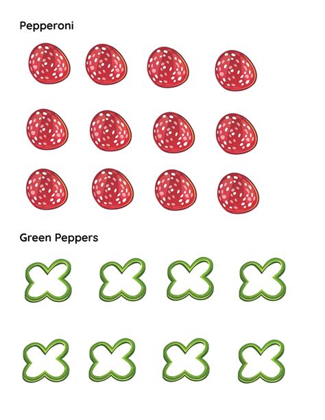 pizza printable pizza toppings cutouts  merry