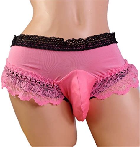 sissy pouch panties silky skirted sexy bikini style waist size 27″ 32
