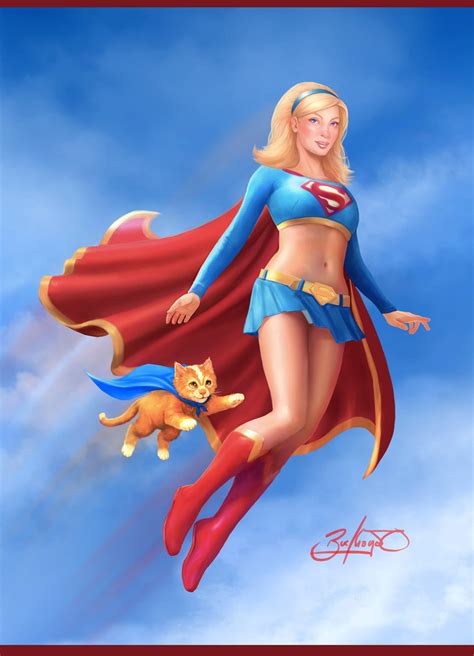 supergirl and streaky by simon buckroyd by binoched on deviantart