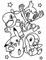 Piplup Diamant Pearl Perle Coloriages Coloriage Animaatjes Animes sketch template