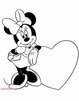 Minnie Mickey Coloring Pages Mouse Valentine Disney Kissing Valentines Printable Para Heart Dibujos Davemelillo Disneyclips Silhouette Colorear Colouring Valentin Amazing sketch template