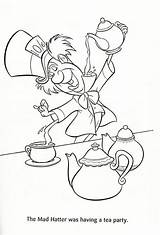Coloring Tea Party Mad Hatter Pages Alice Wonderland Boston Drawing Hatters Having Disney Colorluna Cartoon Printable Color Drawings Fancy Getcolorings sketch template