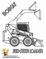 Bobcat Skid Steer Loader Yescoloring Tractors sketch template