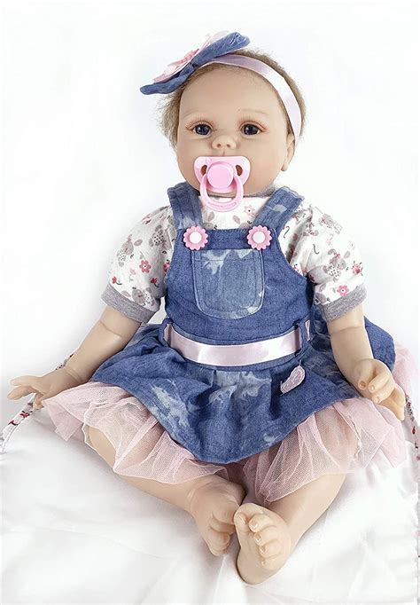 ziyiui lifelike reborn baby dolls   cm real touch soft vinyl silicone weighted reborn