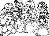 Pages Coloring Princess Detailed Disney Baby Printable Getcolorings Prin Color sketch template