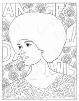 Coloring Pages Women Angela Davis Kids Famous Printable History Month Sheets Girl National Colouring Fabulous Feminist Color Womens Sonia Sotomayor sketch template