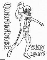 Quarterback Coloring Pages Getcolorings sketch template