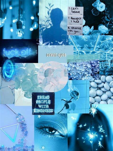 light blue aesthetic collage computer wallpaper game master