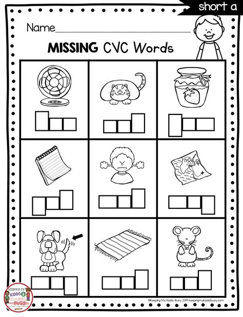 grade  printable cvc worksheets worksheets joy