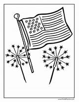 Flag Coloring Pages American Printable Flags Stripes Stars Ross Betsy Fireworks Usa Kids Sparkles States United Printnpractice sketch template