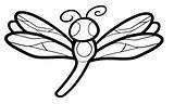 Dragonfly Coloring Pages Cute Simple Dragon Fly Printable Clipart Dragonflies Drawing Cartoon Color Cliparts Kids Print Animals Library Drawings Getdrawings sketch template