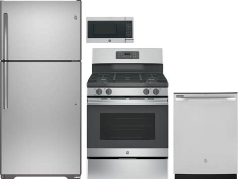 Ge 4 Piece Kitchen Appliances Package With Top Freezer Refrigerator