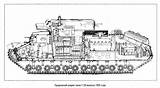 Cutaway Soviet Technical Blueprints T28 Panzer Patton sketch template