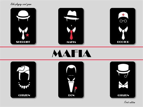 role playing card game mafia  deniy  dribbble