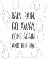Rain Away Go Coloring Printable Rymes Quotes Pages Nursery Printables Rhymes Rhyme Quotesgram Again Come Another sketch template