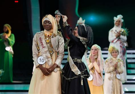 hidden beauty miss nigeria wins miss world muslimah crown al arabiya