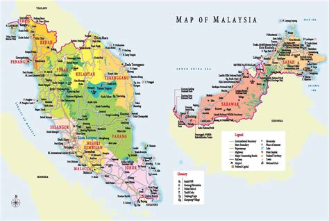 political map  malaysia