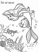 Mermaid Coloring Pages Ariel Princess Little Color Print Drawing Cartoon Disney Book Sofia Sheet Flounder Girls Bubakids Sheets Google Drawings sketch template