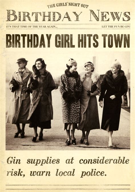 Funny Card Birthday Girl Hits Town Fleet Street