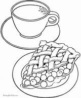 Coloring Pie Apple Pages Food Coffee Printable Easy Clipart Pies Drawing Adult Colouring Kids Tim Kolorowanki Sheets Cherry Para Dibujos sketch template