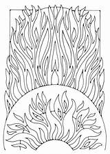 Feuer Malvorlage Ausmalbilder Abbildung Herunterladen Große sketch template