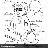 Lifeguard Clipart Coloring Royalty Illustration Color Pages Visekart Getcolorings Rf sketch template