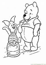 Coloring Pooh Piglet Pages Winnie Printable Popular Cartoons sketch template