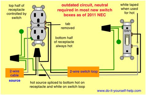 wiring  switch outlet combo circuit
