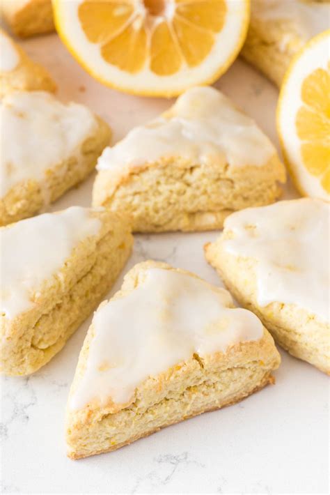 easy lemon scones recipe  soft crazy  crust