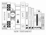 Testament Coloring Books Pages Old Bible Bookshelf Kids Study Scripture sketch template