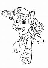 Paw Patrol Chase Coloring Pages Print Color Kids Cartoon sketch template