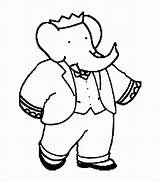 Babar Imprimir Rei Elefante Colorir Elefantes Tudodesenhos sketch template