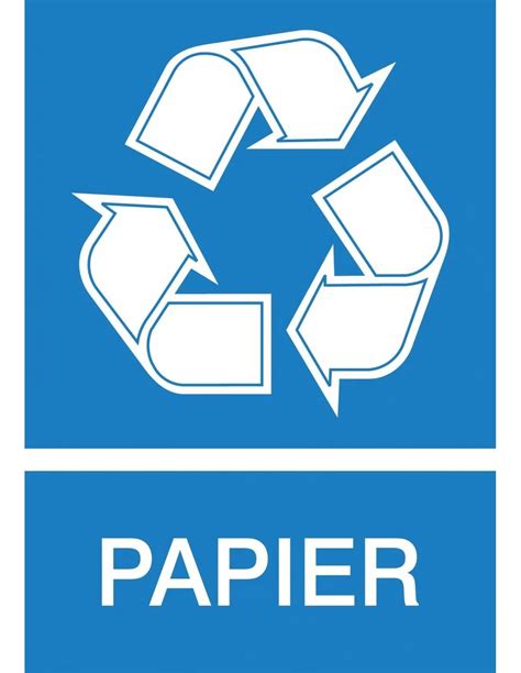 panneau recyclage papier signalisation de recyclage ecologie rec