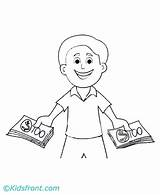 Coloring Rich Man Pages Wealthy Printable Kids sketch template