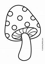 Mushrooms Easy sketch template