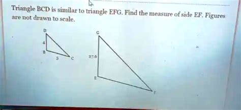 Solved Triangle Bcd Is Similar To Triangle Efg Find The Are Not Drann