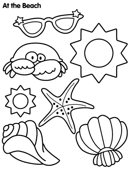 beach themed coloring pages