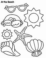 Beach Coloring Pages Summer Theme Colouring Color Kids Print Sheet Fun Colour Via sketch template