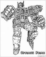 Prime Optimus Pages Coloring Adults Color Transformers sketch template