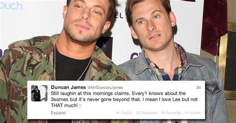 duncan james and lee ryan gay sex claims duncan denies he bedded his