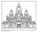 Temples Pencil Laxminarayan sketch template
