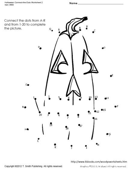 halloween dot  dot worksheets