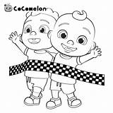 Cocomelon Coloring Pages Birthday Printable Jj Kids Friends Wonder Halloween Johnny Cece Christmas Little Search Characters sketch template