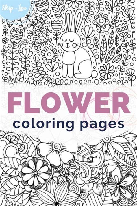 flower coloring pages skip   lou