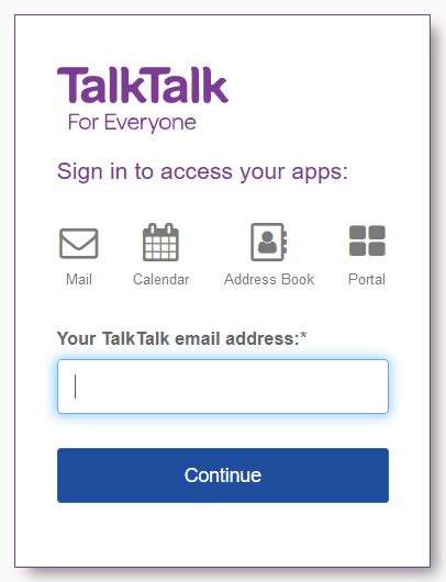 email inbox problem  login data autofill talktalk