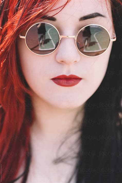 Young Woman With Red Hair By Alexey Kuzma