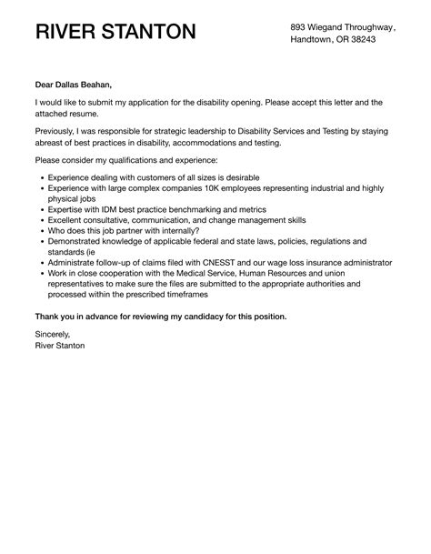 write  cover letter   disability support worker