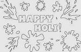 Holi Coloring Happy Pages sketch template