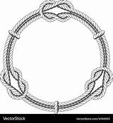 Rope Circle Vector Frame Round Knots Twisted Knot Vectorstock Drawing Infinity Anchor источник Choose Board sketch template