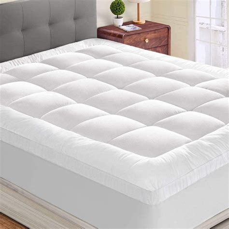 amazoncom hyleory twin mattress topper extra thick stretches    deep pocket  thick